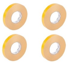 Double Sided Coated High Tack PVC Tape Adhesive 9.5Mil 1inch x 56yd (4 pack)