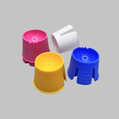 100PCS Plastic Dappen Dishes Assorted Colors Dental Mixing Bowls