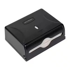 Wall Mounted Black Paper Towel Tri-Fold Towel Dispenser With Easy Installation