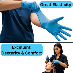 2000 Pcs, Blue Nitrile Powder-Free Disposable Gloves Small 3 MIL Finger-Textured