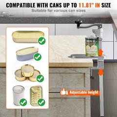 Uimoso Commercial Manual Can Opener with Table Clamp 11.8-inch Heavy Duty Design