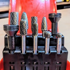 Premium-Grade Die Grinder Bits Carbide Burr Set 1/4 Shank 8-PC Double-Cut Rotary