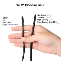 DC8020 Power Pigtails Cable 4.9FT 14AWG 8.0×2.0mm Male Plug Bare Wire 150cm