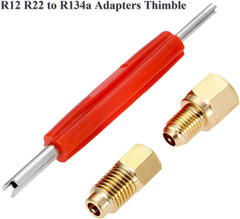 R12 R22 to R134a Adapters, R134A Refrigerant Tank/Vacuum Pump Port Connection Ad