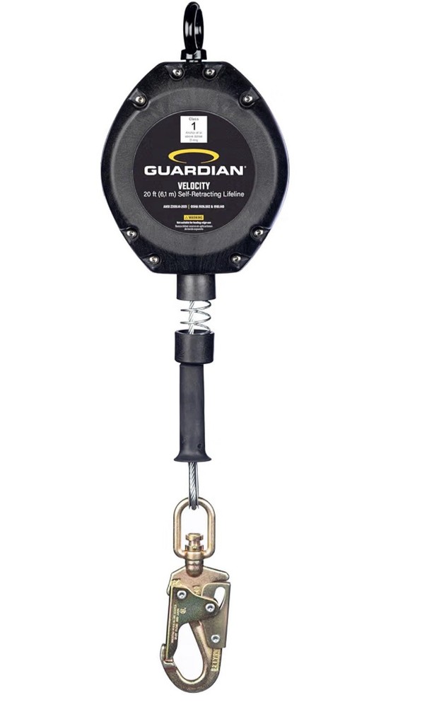 Guardian 42001 Velocity Class 1 Cable Self-Retracting Lifeline (SRL) 20ft