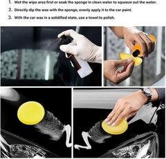 Car Waxing Polish Foam Sponge Wax Applicator Cleaning Tool Detailing Pads 12PCS