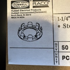 Hubbell-Raco 1045 Knockout Seal, 1-1/4″ Trade Size, Steel (Pack of 50)