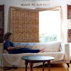 Bamboo Roll-up Shade,2 Pack Roller Shutters Retro Curtains,47″ W x 71″ H Wind…