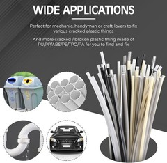 78 Pieces Plastic Welding Rods, 1/8 Inch Diameter (3mm) Round Sticks, PU PP ABS