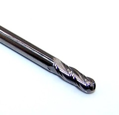 3.00mm (.1181″) CARBIDE END MILL, 4 FLUTE BALL END KYOCERA 1825-1181.354