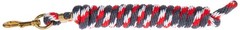 Weaver Leather Poly Lead Rope A Solid Brass 225 Snap Graphite/Red/White