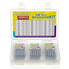 5W Carbon Film Resistor Assortment Kit – 25 Values from 1 Ohm to 1M Ohm, 5% Tole