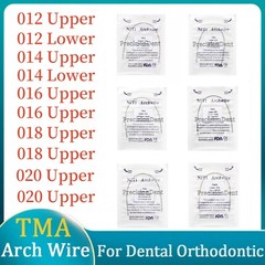 10 Packs Dental Orthodontic TMA Arch Wire Round Ovoid Round Upper/Lower 012-020