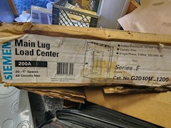 Siemens 200A Series E Main Lug Load Center No. G2040ML1200