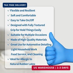 Daddy’s Choice Nitrile Gloves 100Pcs 1000 Pcs Disposable Blue, Small/Medium/Larg
