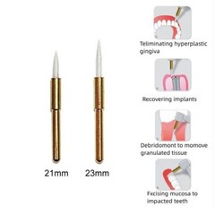 3PCS Dental Soft Tissue Trimmer Surgical Ceramic precise cuts 23mm Bur