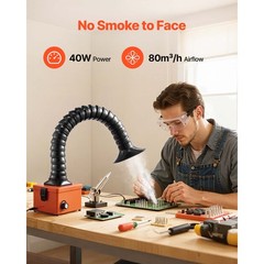 Uimoso Solder Fume Extractor with 80m³/h Airflow and Dual-Stage Filtration