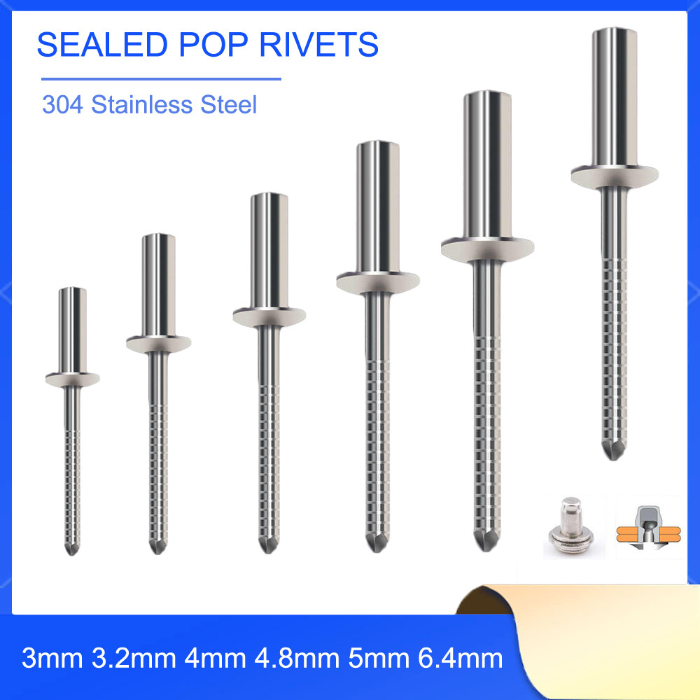 SEALED POP RIVETS CLOSED DOME HEAD BLIND SEALING STAINLESS STEEL 3mm – 6.4mm