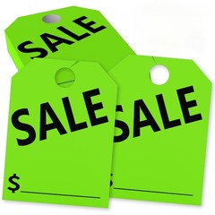 120 Pack Green 8.3×11.2 Inch DoubleSided Hanging Car Mirror Sale Tag Supply