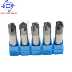 5Pcs 1/2″ 4 Flute 90 Degree Solid Carbide Chamfer Mill-Double End – AlTiN Coated