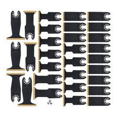 Multi Tool Blades -30Pcs Titanium Oscillating Tool Blades for Metal Wood Plastic