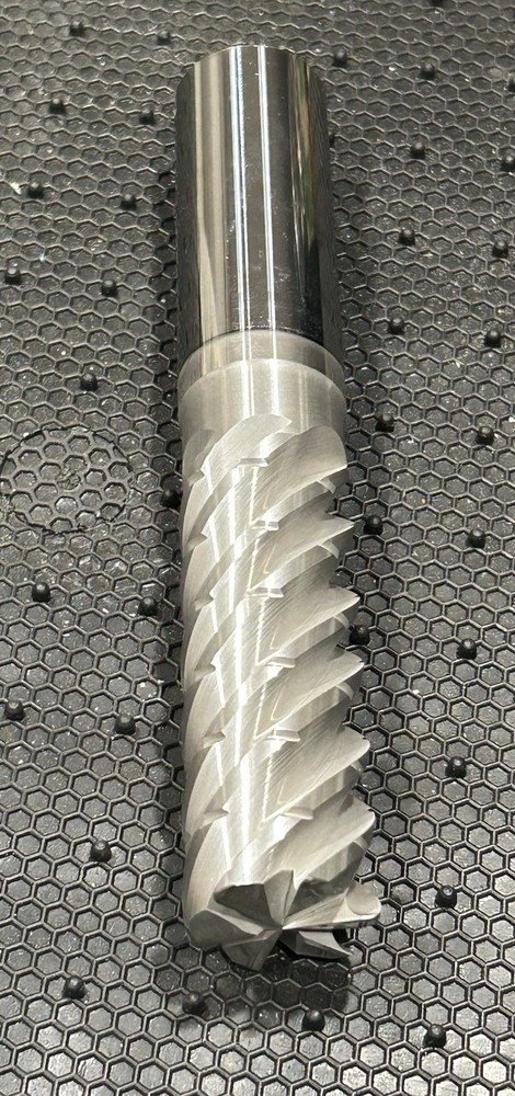 1” X-Long Carbide Roughing End Mill Coated 1”X2–3/4”LBSX3-1/4” X 6” .060R 5FL