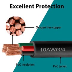 14/4 SOOW Wire 100FT, 14 AWG 600V SOOW Bulk Cable, 14 Gauge 4 Conductor Porta…