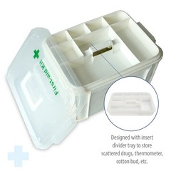Deke Home – Portable First Aid Medicine Organizer Handle Plastic Family Medical