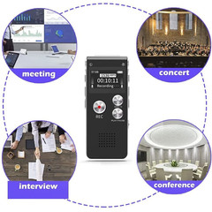 Digital Voice Recorder Dictaphone MP3 WAV Audio Recorder USB MP3 Player Lecture
