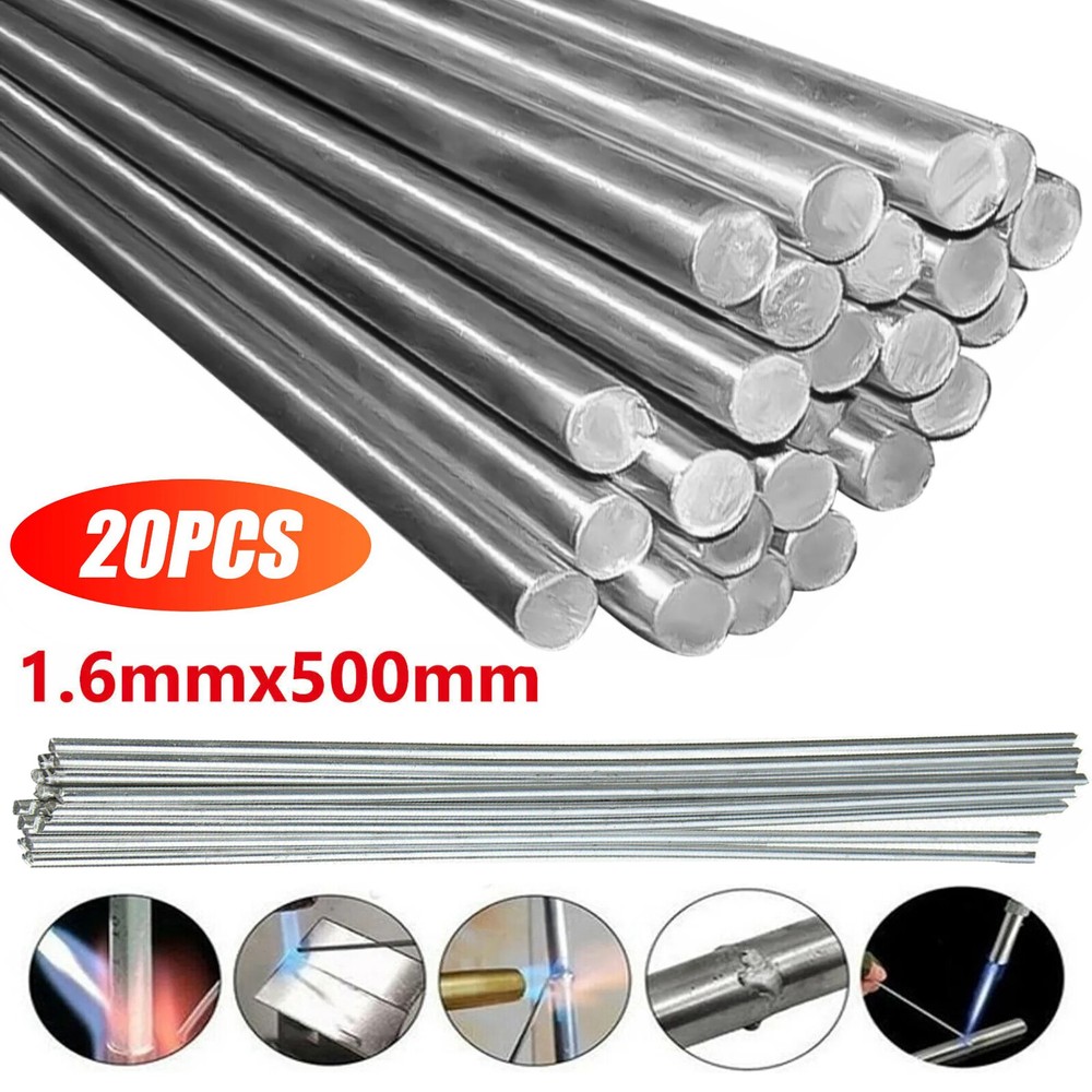 20Pcs Aluminum Melt Welding Rods Low-Temperature Flux-Cored Wire Brazing 1.6mm