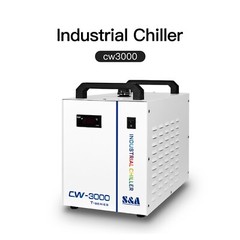 S&A CW3000TG CO2 Industrial Water Chiller for 80W 60WCO2 Laser Cutting Machine