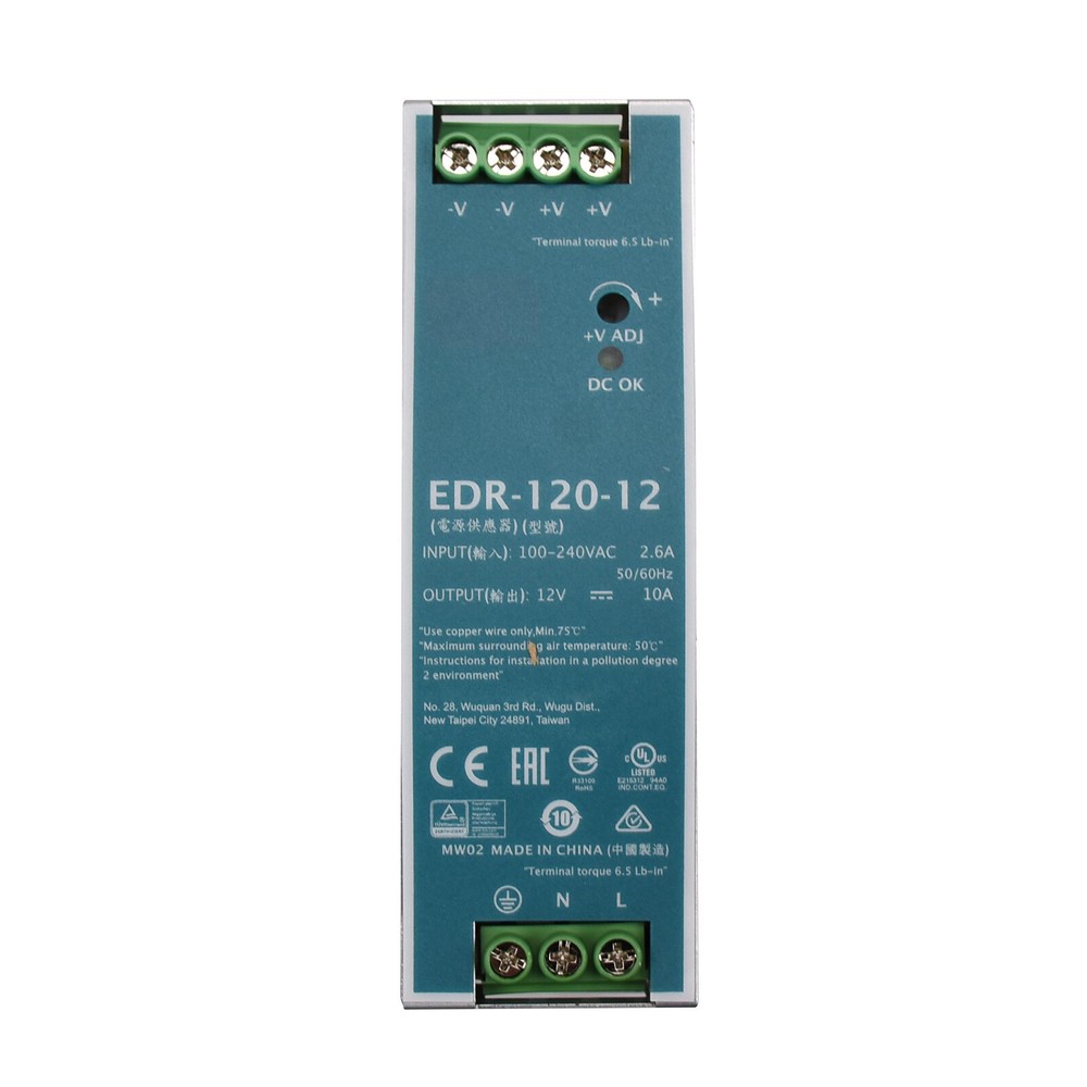 EDR-120-12 DIN Rail Switching Power Supply for MeanWell 12V 10A 120W