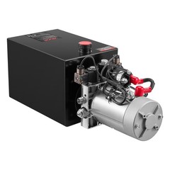 12 Quart Hydraulic Power Unit, Double Acting Dump Trailer Pump, 3200 PSI Max Rel
