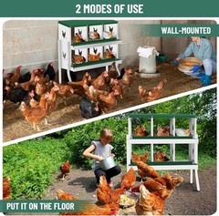 Chicken Nesting Box 10 Compartment Metal Easy Collection & Easy Cleaning W/ Legs