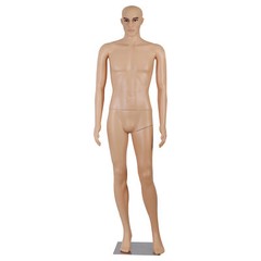 72″H Male Mannequin Full Body PP Realistic Display Head Turns Dress Form w/Base