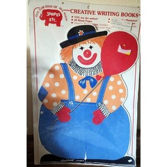 1987 Clown SHAPES ETC Creative Writing Book 10 Jumbo Sheets Art Paper NOS *