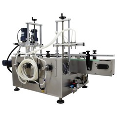 Auto Conveying Filling &Bottle Capping Machine 4 Head Magnetic Pump 8mm Nozzle
