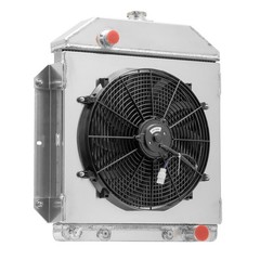 3 Row Radiator 1949-1953 Ford Country Squire Chevy 3.5 4.2 3.7L Fan Shroud