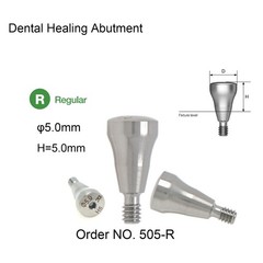 Hiossen ET Regular Ø5.0mm Implant Healing Abutment Cap RP Platform 3/4/5/7/9mm H