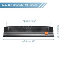 18″Length,10-Sheet Capacity Paper Cutter A3 Stack Portable Paper Trimmer