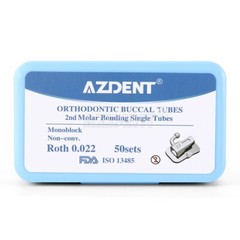 50Set AZDENT Dental Orthodontic Buccal Tube 2nd Roth.022 Molar Bondable Non-Conv