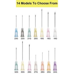 18 Gauge 1-Inch, with Individually Wrapped, 100 PCS Luer Lock 18Ga 1in