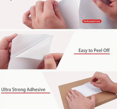 500 PCS 4×6 Direct Thermal Shipping Labels Perforated Adhesive Mailing Label