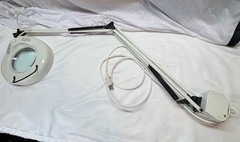 LTS E78751 Articulating Illuminated Magnifier, 120V 22W Lamp Desk Mount Light