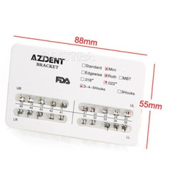 10 Packs Dental Orthodontic Brackets Braces 345 Hooks Mini Roth .022 Mesh Base