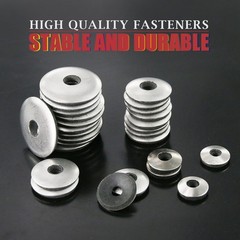 Hilitchi 270-Pcs #6#8#10#12 Stainless Steel Neoprene 4.2 millimeters, Silver