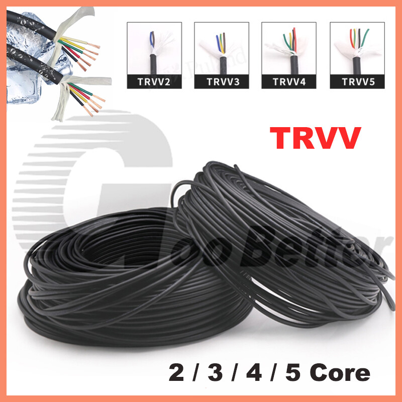 TRVV 2/3/4/5 Core Electrical Flexible PVC Cable Wire 0.2/0.3/0.5/0.75/1/1.5mm²