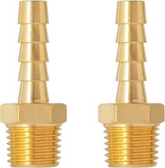 1/4” NPT Brass Hose Barb Fittings, 1/4” NPT Male Thread to 1/4 Inch Barbed …