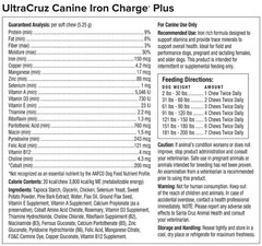 UltraCruz Canine Iron Charge Plus Supplement for Dogs, 120 Tasty Chews