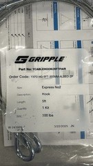 Gripple Express No 2 Wire Rope Suspension Kit 5ft Hook 100lb SWL
